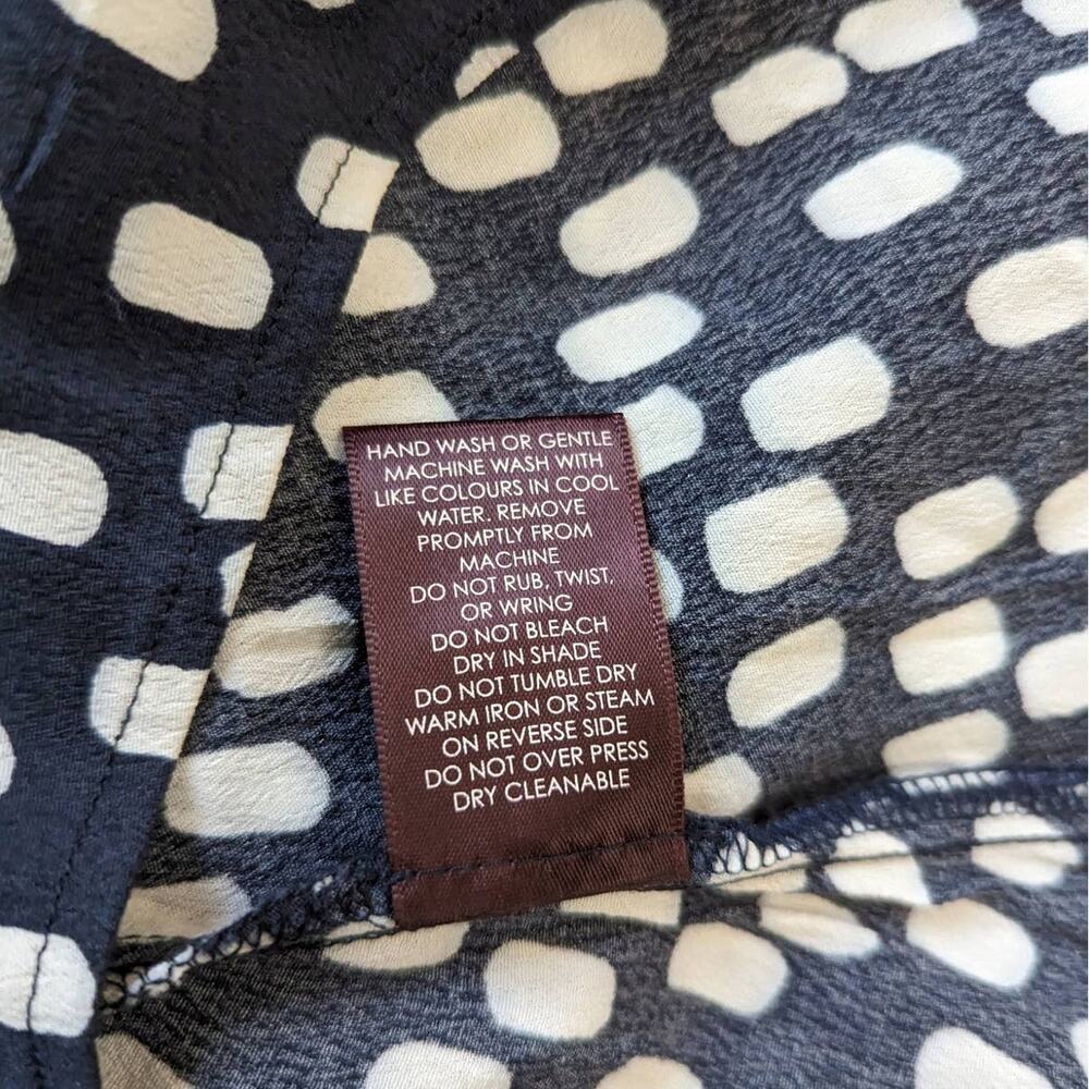 Mister Zimi Sleeveless High Low Shift Dress Navy Print Size 10 AU 6 US Preowned - Picture 5 of 7